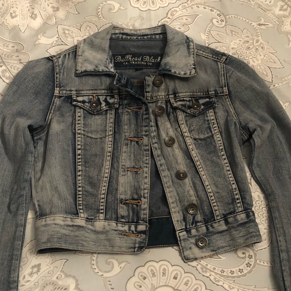 Cropped jean jacket